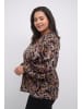 KAFFE curve Langarm-Bluse KCmarthy Regular fit in Black Paisley Print