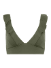 Sea Level Essentials Frill Bra Top in KHAKI