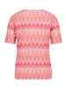 Betty Barclay Spitzenshirt mit Rippbündchen in Red/Rosè