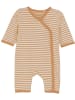 Fixoni Outdoor Overall "Jumpsuit Y/D Stripe" in Braun