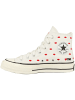 Converse Sneaker mid Chuck 70 High Embroidered Lips in beige