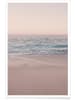 Juniqe Poster "Rosegold Beach Morning" in Blau & Rosa