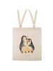 Mr. & Mrs. Panda Jutebeutel Pinguin umarmen ohne Spruch in Creme