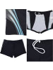 Aquarti Aquarti Herren Badehose Kurz Sportlich Streifen in schwarz Modell 2