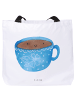 Mr. & Mrs. Panda Tote Bag Kaffee Tasse ohne Spruch in Weiß