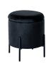 Beliani Pouf WENONA in Schwarz - (W) 37 x (H) 40 x (L) 37 cm
