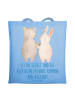 Mr. & Mrs. Panda Shopping Tasche Neue Freunde finden mit Spruch in Sky Blue