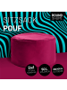 Lumaland Sitzsack-Hocker Pouf rund 50l weinrot  rot