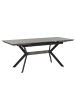 Beliani Esszimmertisch BENSON in Grau/Schwarz - (W) 80 x (H) 76 x (L) 140 cm