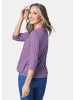GOLDNER Chiffon-Shirt mit 3/4-Arm, Rundhals in erika