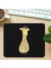 Mr. & Mrs. Panda Mauspad Giraffe Blumenkranz ohne Spruch in Schwarz