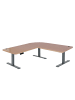MCW Eck-Schreibtisch D40, Hellbraun, anthrazit-grau