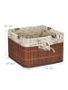 relaxdays Aufbewahrungskorb in Braun/ Creme - (B)31 x (H)20 x (T)31 cm