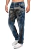 Cipo & Baxx Herren Regular Fit Jeans Stonewashed in Blue