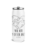 Mr. & Mrs. Panda Schul Trinkflasche Otter Herz mit Spruch in Weiß