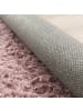 KADIMA DESIGN Hochflor Teppich Shaggy waschbar Unifarben Schlafzimmer in Rosa