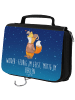 Mr. & Mrs. Panda Beautycase Widder Astologie mit Spruch in Sternenhimmel Blau