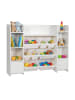 relaxdays Kinderregal in Weiß - (B)139 x (H)94 x (T)30 cm
