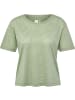 Hummel T-Shirt "Hmlmt Light Burnout T-Shirt" in Grün