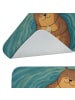 Mr. & Mrs. Panda Badvorleger Otter Muschel Design ohne Spruch in Weiß