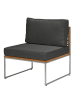 home24 Loungesofa TEAKLINE 3-teilig Kombi B in Anthrazit