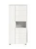 xonox.home Standschrank  (B/H/T: 60x133x34 cm) in weiß hochglanz