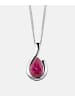 Diamant L'éternel Halskette mit Anhänger aus 375 Weißgold mit Rubin