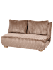 Beliani 3-tlg Schlafsofa ABISKO in Braun/Schwarz