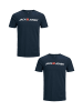 Jack & Jones 2er-SET Kurzarm T-Shirt Plus + Size CREW NECK in Dunkelblau-2