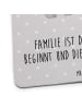 Mr. & Mrs. Panda Untersetzer Koala Familie mit Spruch in Grau Pastell