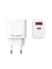 Wisam® Teltech Schnellladegerät USB / USB-C 25W + Kabel USB-C USB-C QC 3.0