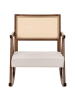 Beliani Schaukelstuhl RYA in Beige/Braun - (W) 65 x (H) 79 x (L) 78 cm