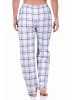 NORMANN Flanell Schlafanzug Hose kariert Baumwolle - 70823 in türkis