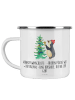 Mr. & Mrs. Panda Camping Emaille Tasse Pinguin Weihnachtsbaum mi... in Weiß