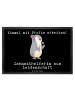 Mr. & Mrs. Panda Fußmatte Zahnarzthelferin Leidenschaft mit Spruch in Schwarz