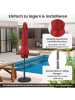 COSTWAY Sonnenschirm 230 cm beidseitig 35° knickbar in Rot