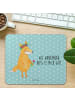 Mr. & Mrs. Panda Mouse Pad Fuchs Blumen mit Spruch in Türkis Pastell