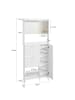 SoBuy Schuhschrank in Reinweiß - (W) 14 x (H) 197 x (L) 83 cm