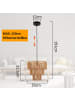 ZMH Pendelleuchte in Beige 1-flammige E27 Rattan L 35cm