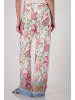 monari Palazzo Hose mit Blumenmuster und Seitentaschen in Champagne Beige Gemustert