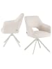 DUBI Möbel 2er-Set: Drehstuhl THOMAS-CLEO in Weiß - (B)57 x (H)88 x  (T)63 cm