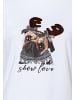 More & More süßes Stretch-Kurzarmshirt in white