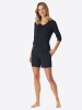 Schiesser Pyjamaoberteil Mix Relax in Schwarz