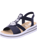 rieker Sandalen in dunkelblau/silber