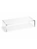 relaxdays Monitorständer in Transparent - (B)35 x (H)10 x (T)20 cm