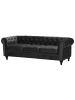 Beliani 2-tlg Sitzgruppe CHESTERFIELD in Schwarz/Braun