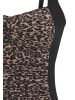 Vivance by Lascana Badeanzug in schwarz nougat bedruckt