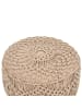 Beliani Hocker MANZAI in Beige/Braun - (W) 40 x (H) 44 x (L) 40 cm