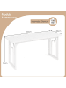 COSTWAY Esszimmertisch 160 x 60 cm in Weiß