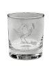 Mr. & Mrs. Panda Whiskey Glas Rotkehlchen Federn ohne Spruch in Transparent